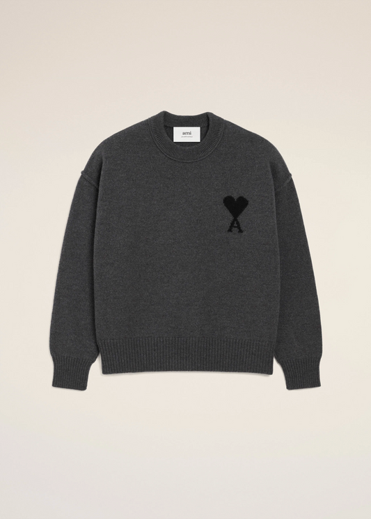 PULL GRIS COL ROND AMl