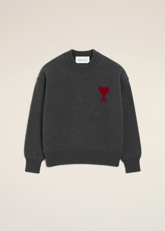 PULL GRIS COL ROND AMl