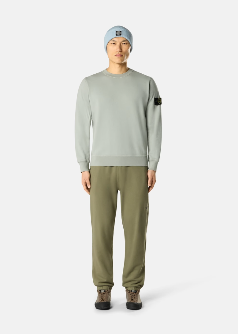 PULL VERT SAUGE COTON STONE