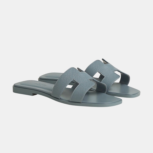 Claquettes H Gris Bleuté