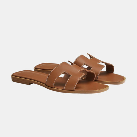 Claquettes H Marron